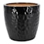 Crosby St. Abby Black Ceramic Outdoor Planter, Medium