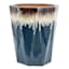 Blue Drip Glaze Ceramic Outdoor Planter, Large