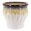 White Drip Glaze Ceramic Outdoor Planter, Medium