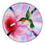 Hummingbird Glass Plant Stand, 12"