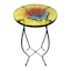 Sunflower & Butterfly Glass Plant Stand, 12"