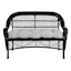 Tahiti Silver Outdoor Wicker Settee Cushion