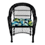 Seneca Navy Blue Wicker Outdoor Seat Cushion