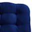 Navy Blue Canvas Outdoor Wicker Settee Cushion