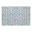 Providence Light Blue Shell Design Cotton Bath Rug, 20x30