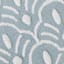 Providence Light Blue Shell Design Cotton Bath Rug, 20x30