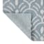Providence Light Blue Shell Design Cotton Bath Rug, 20x30