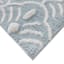 Providence Light Blue Shell Design Cotton Bath Rug, 20x30