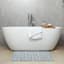 Providence Light Blue Shell Design Cotton Bath Rug, 20x30