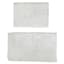 2-Pack White Shiny Noodle Bath Rug Set, 17x24 & 20x34