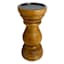 Honeybloom Wooden Pillar Candle Holder, 8"