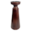 Dark Wooden Pillar Candle Holder, 12"