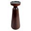 Dark Wooden Pillar Candle Holder, 12"