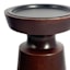 Dark Wooden Pillar Candle Holder, 8"