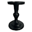 Black Pillar Candle Holder, 6"
