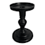 Black Pillar Candle Holder, 6"