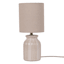 Honeybloom Cream Ceramic Ribbed Mini Table Lamp with Shade, 13"