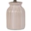 Honeybloom Cream Ceramic Ribbed Mini Table Lamp with Shade, 13"
