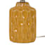 Honeybloom Yellow Groove Ceramic Mini Table Lamp with Shade, 13"