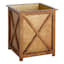 Honeybloom Honey Hammered Metal & Wood Outdoor Planter, Medium