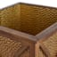 Honeybloom Honey Hammered Metal & Wood Outdoor Planter, Medium