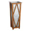 Honeybloom Galvanized Metal & Wood Tall Outdoor Planter, Extra Large