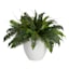 White Egg Shaped Synthetic Outdoor Planter, Small