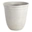 Honeybloom Ares White Stone Outdoor Planter, Medium