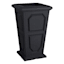 Japi All-Weather Black Versailles Square Outdoor Planter, Medium
