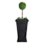 Japi All-Weather Black Versailles Square Outdoor Planter, Medium