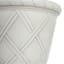 White Lattice Design Urn Outdoor Planter, 17"