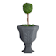 Japi Charcoal Grey Hexagon Urn Outdoor Planter, Large