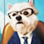 CFO Dog Canvas Wall Art, 12"