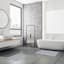 2-Piece Grey & White Tufted Bath Rug Set