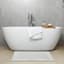 Providence White Waffle Border Memory Foam Cotton Bath Rug, 20x30