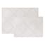 2-Pack White Diamond Bath Rug Set, 17x24 & 20x32