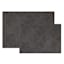 2-Pack Charcoal Diamond Bath Rug Set, 17x24 & 20x32