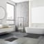 2-Pack Charcoal Diamond Bath Rug Set, 17x24 & 20x32