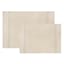 2-Pack White Simple Stripe Bath Rug Set, 17x24 & 20x32