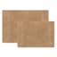 2-Pack Natural Simple Stripe Bath Rug Set, 17x24 & 20x32