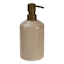 Found & Fable Noah Beige Ceramic Glaze Soap Dispenser, 7.3"