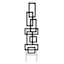 Crosby St. Modern Abstract Yard Stake, 46"