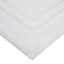 Honeybloom Racetrack White Bath Rug, 17x24