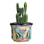Hand Painted Tazon Multicolor Patterned Ceramic Outdoor Planter, Large
