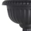 2-Piece Black Grecian Urn Pedestal Outdoor Planter, Large