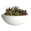White Terrazzo-Look Bowl Planter, Medium
