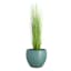 Rosalind Turquoise Ceramic Outdoor Planter, Extra Large