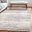 (A452) Heather Fields Light Taupe Shag Area Rug, 5x7