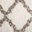 (C162) Windsor White Quatrefoil Shag Area Rug, 5x7