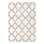 (C162) Windsor White Quatrefoil Shag Area Rug, 8x10